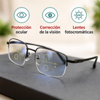 Gafas progresivas multifocales con tecnología alemana ARNO® y lentes fotocromáticas adaptativas