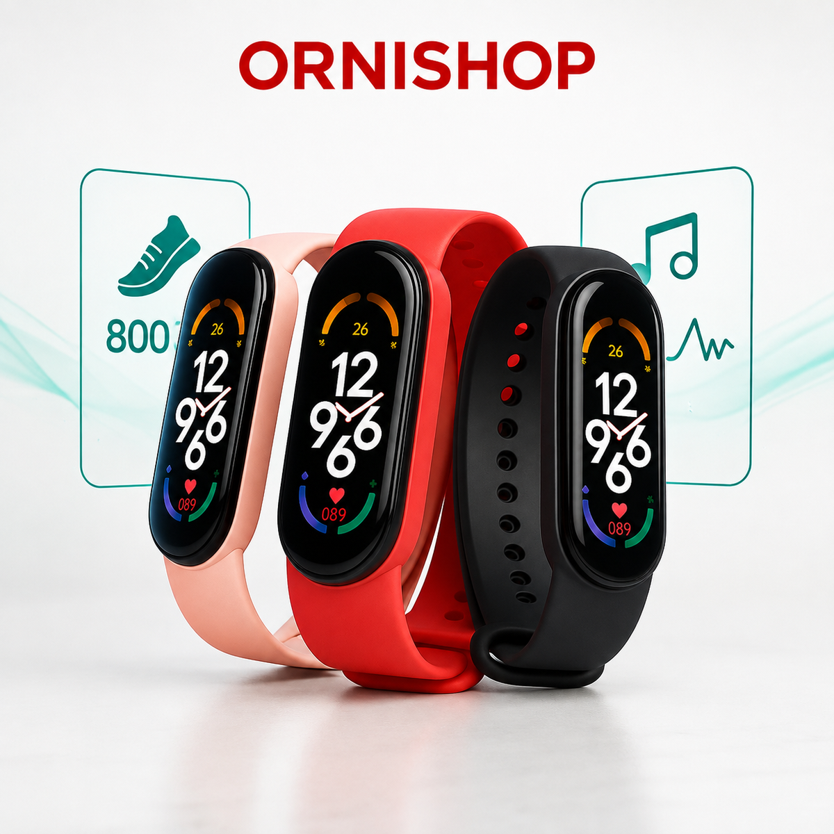 Smartwatch deportivo infantil con GPS y monitor cardíaco mostrando pantalla principal