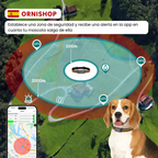 Collar GPS para mascotas con longitud ajustable hasta 62 cm y peso ligero de 80 gramos