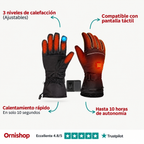 Detalle del sistema de calefacción y control de temperatura de los Guantes Ornishop X