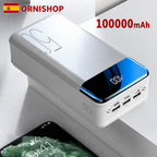 Batería externa TitanCharge mostrando sus puertos de carga USB-A y USB-C