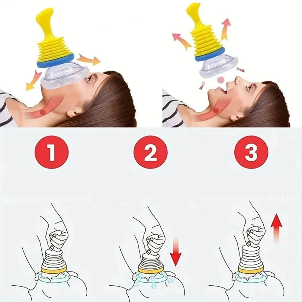 Sistema de rescate LIFEGUARD mostrando el mecanismo no invasivo para despejar vías respiratorias en situaciones críticas.