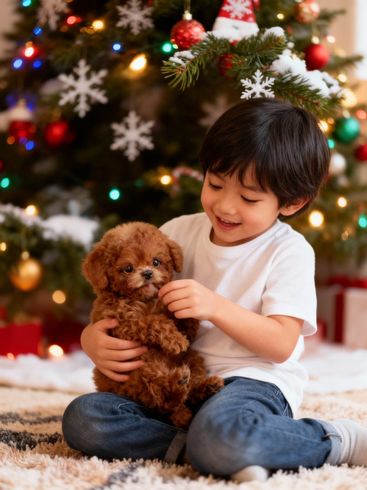 Perrito robot Nicoo interactivo con acabado en polipiel y tejido suave afelpado
