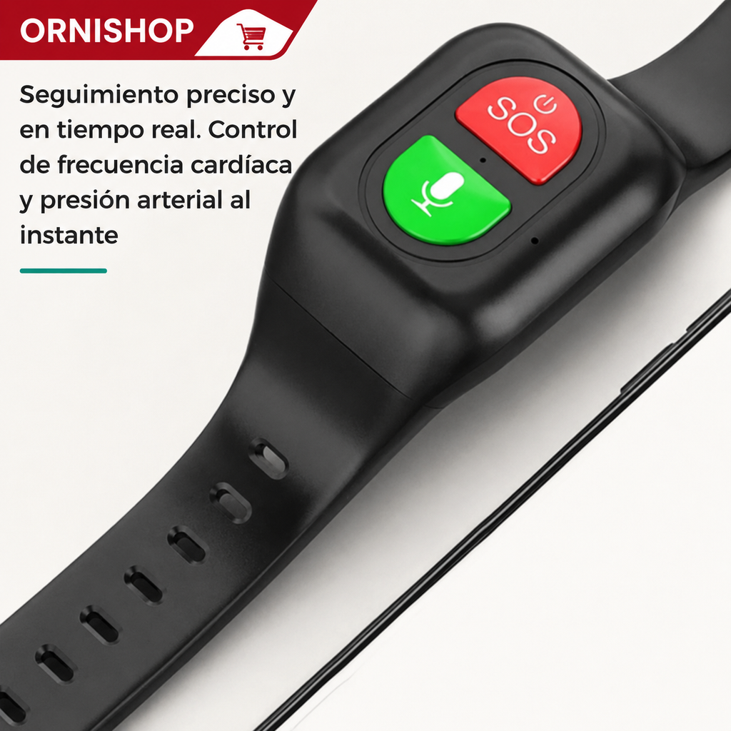 Reloj inteligente con localización GPS en tiempo real y función de emergencia