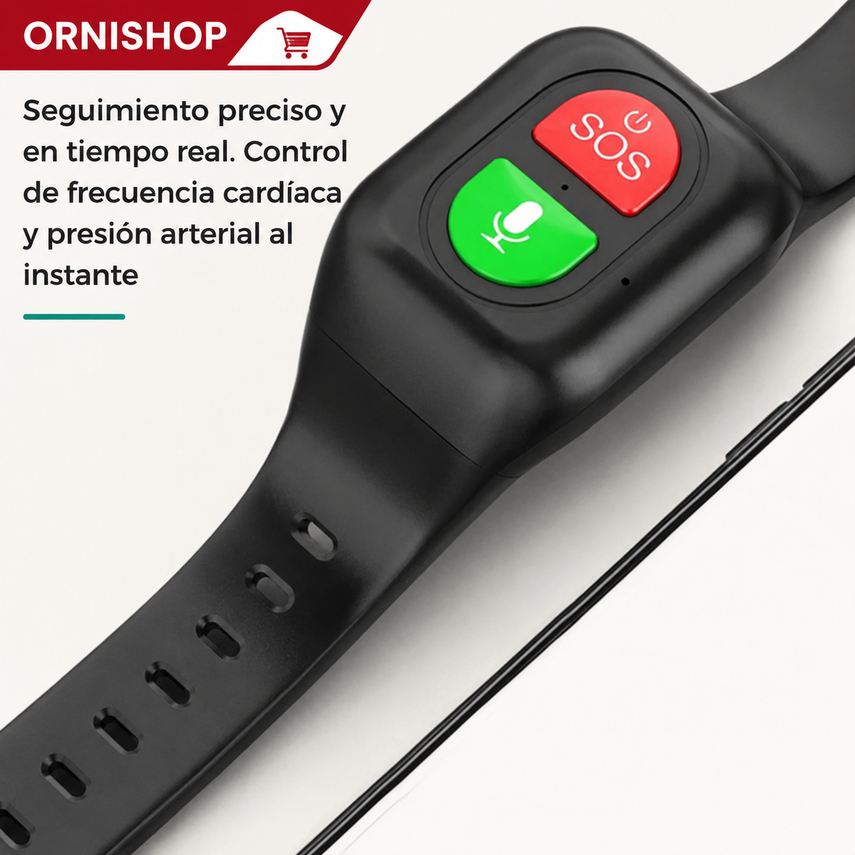Reloj inteligente con localización GPS en tiempo real y función de emergencia