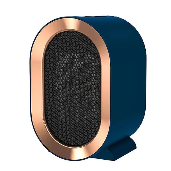 Radiador portátil HeatFlow™ en funcionamiento, calentando eficientemente un espacio pequeño con bajo consumo energético.