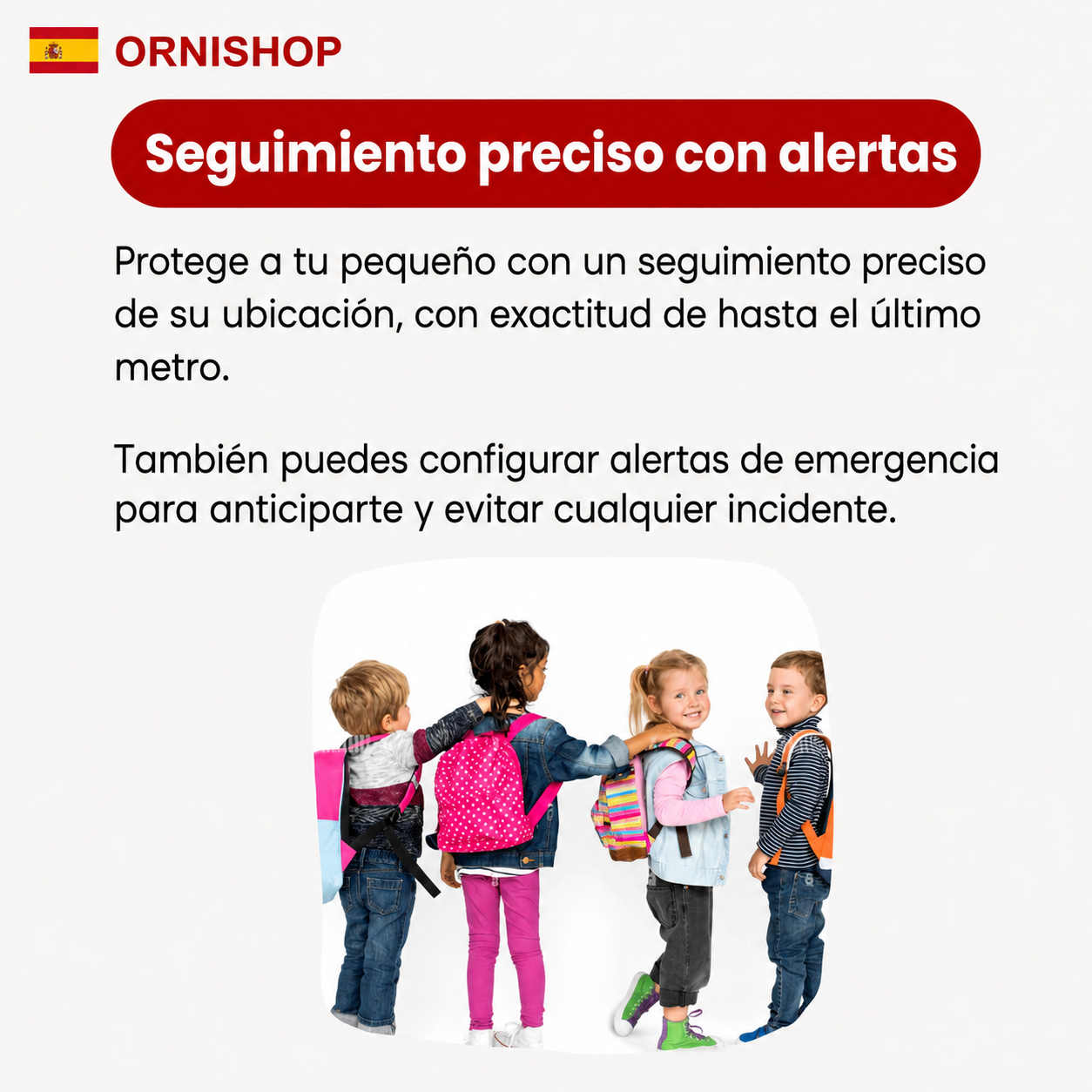 Rastreador GPS para niños ligero de 10 gramos con clip para enganchar a mochila o ropa