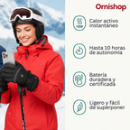 Baterías recargables de litio incluidas con los Guantes Calefactables Ornishop X