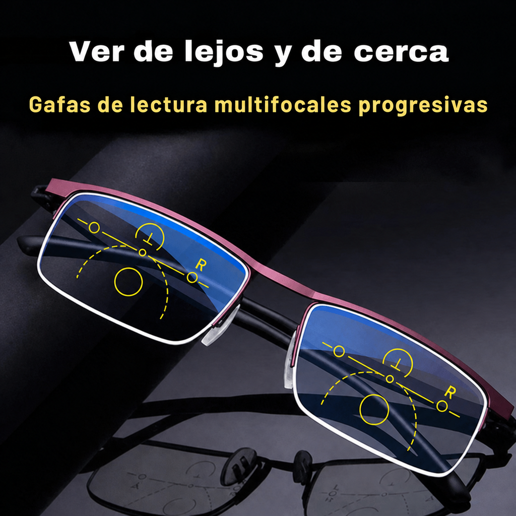 Gafas Progresivas Multifocales con Tecnología Alemana | Adaptación Automática a Luz