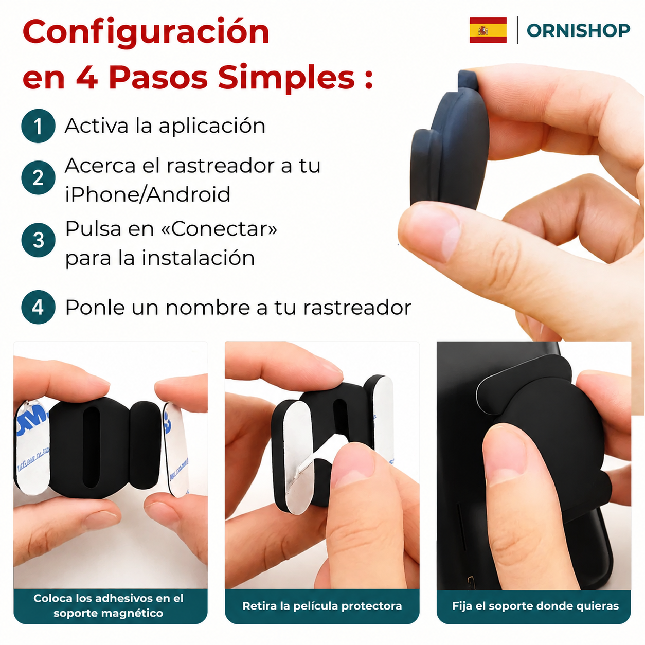 Rastreador GPS antirrobo instalado discretamente en cuadro de bicicleta para localización en tiempo real