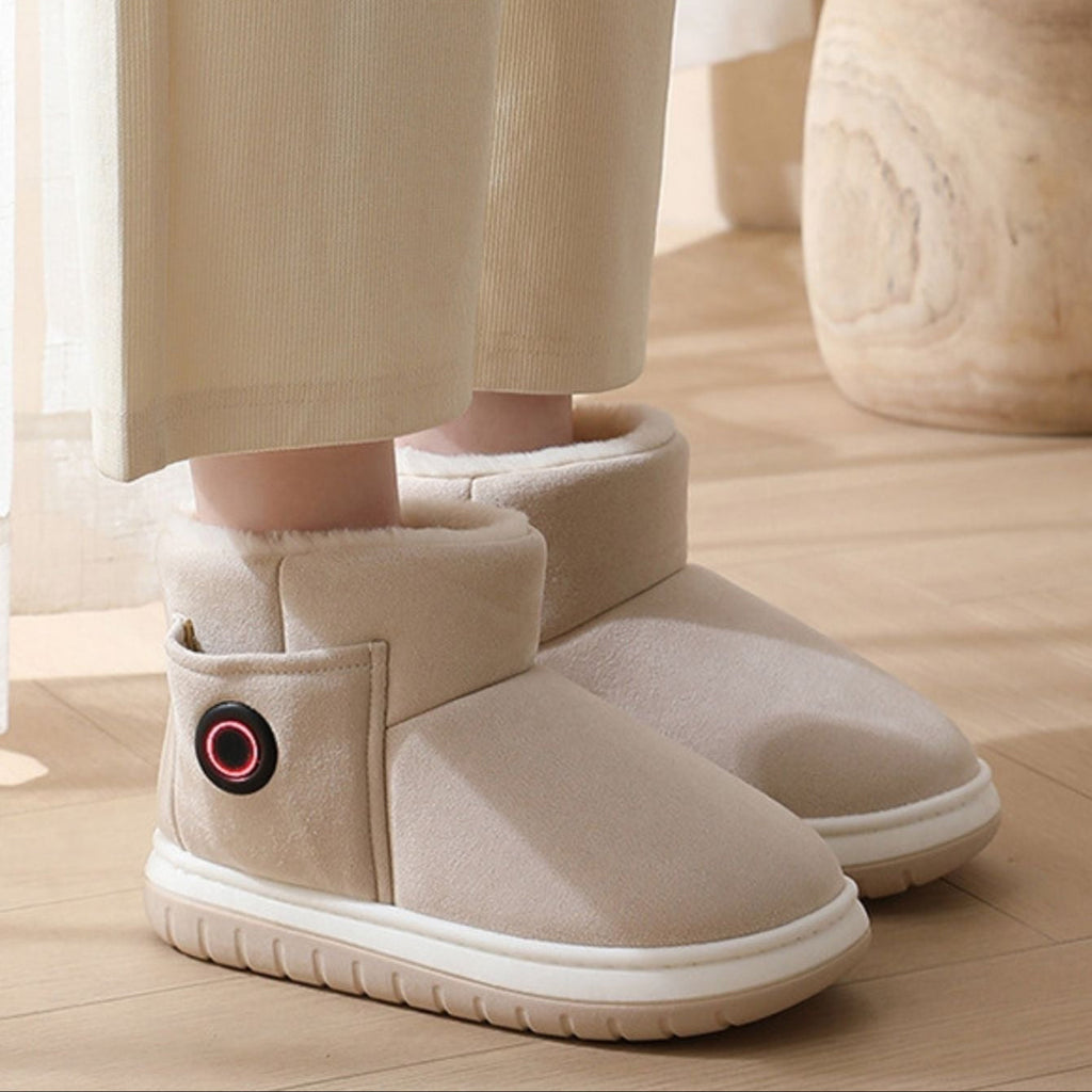 Detalle del sistema de calefacción USB de las pantuflas térmicas