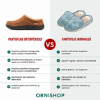 Suela antideslizante de caucho flexible en zapatillas ortopédicas para hombre uso interior exterior