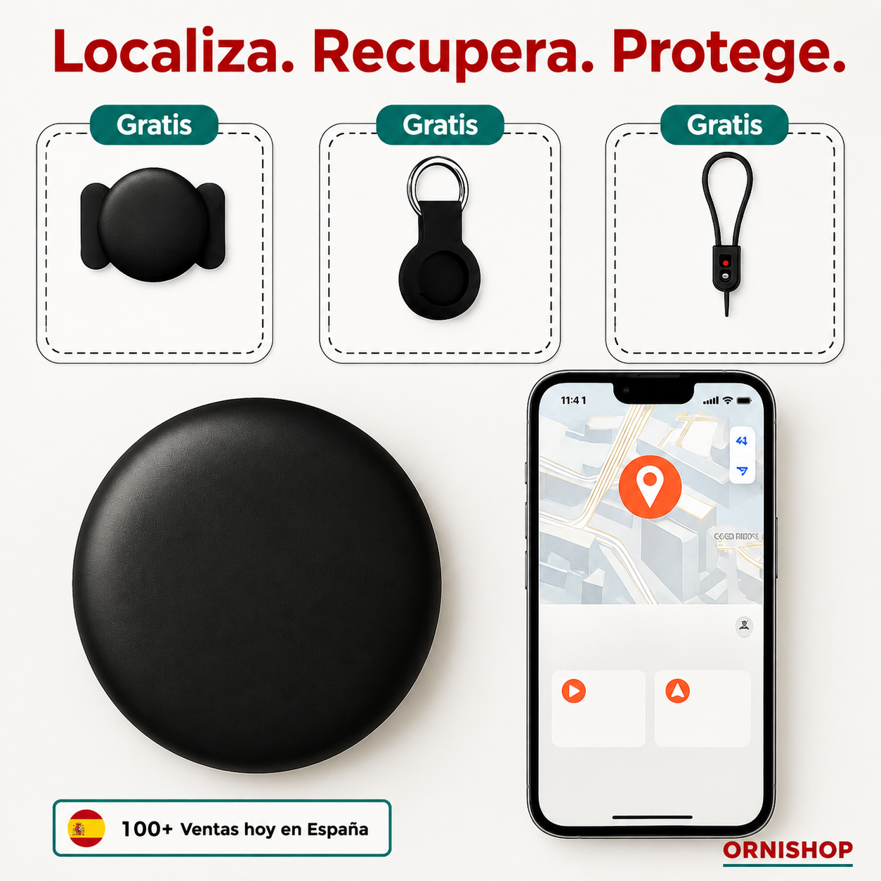 Rastreador GPS resistente al agua IP67 con batería de larga duración para mascotas