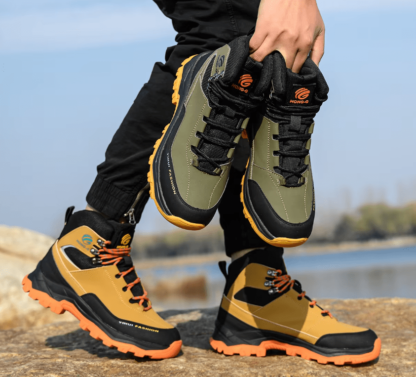 Botas de trabajo HONG-G impermeables con caña alta y sistema anticorte para protección total