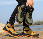 Botas de trabajo HONG-G impermeables con caña alta y sistema anticorte para protección total