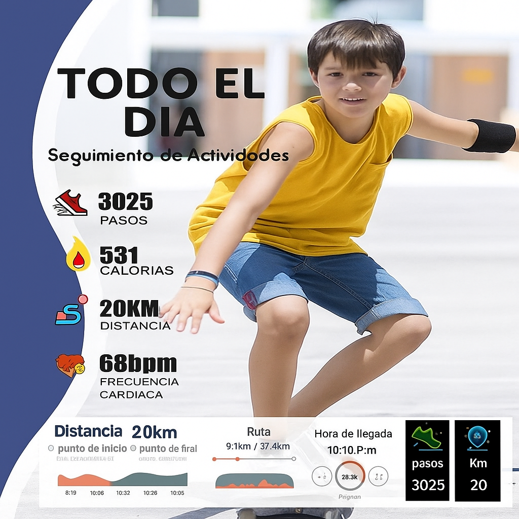 Smartwatch deportivo para niños con correa de silicona resistente en varios colores