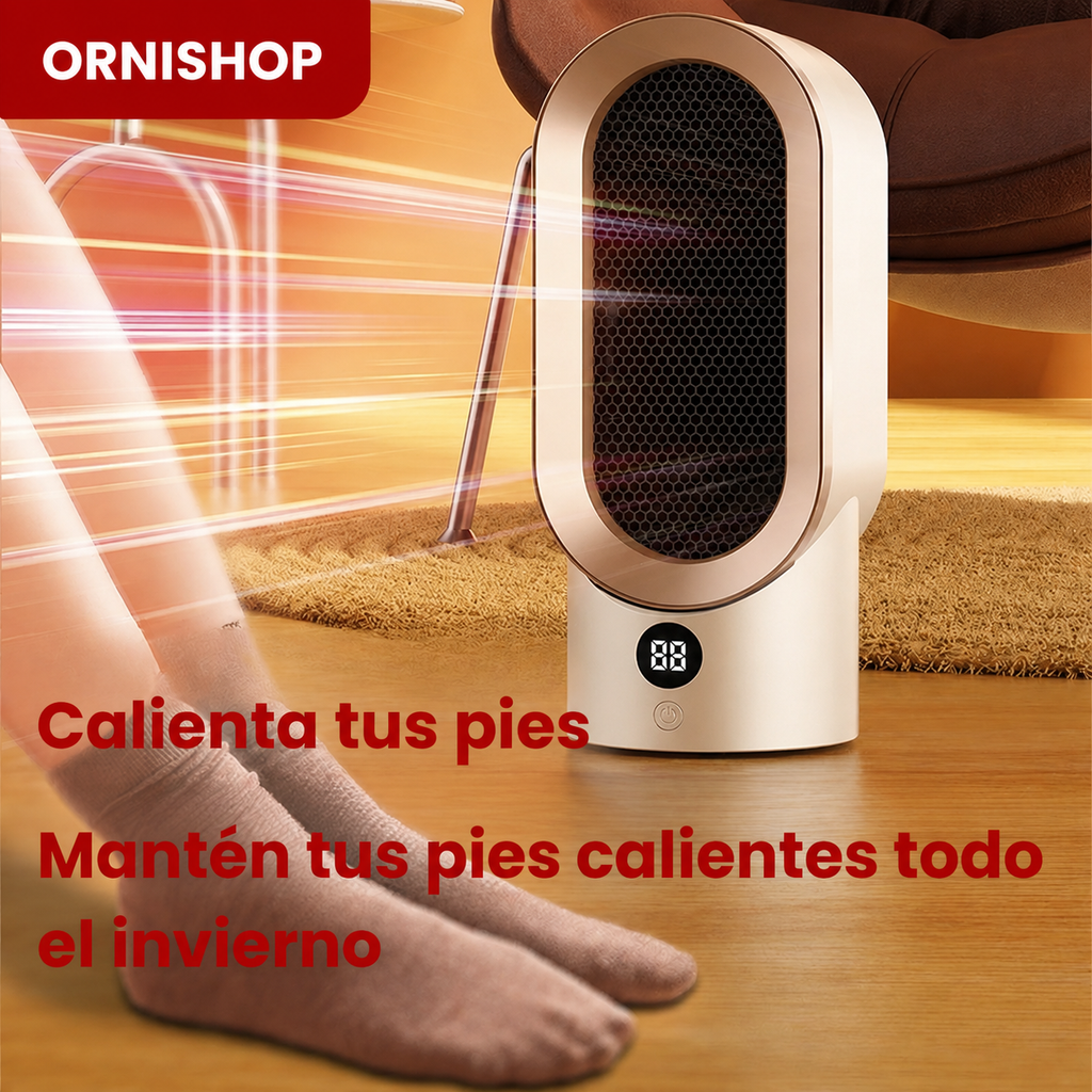 Calefactor cerámico de convección con temporizador programable de 1 a 12 horas y sistema de enfriamiento de seguridad