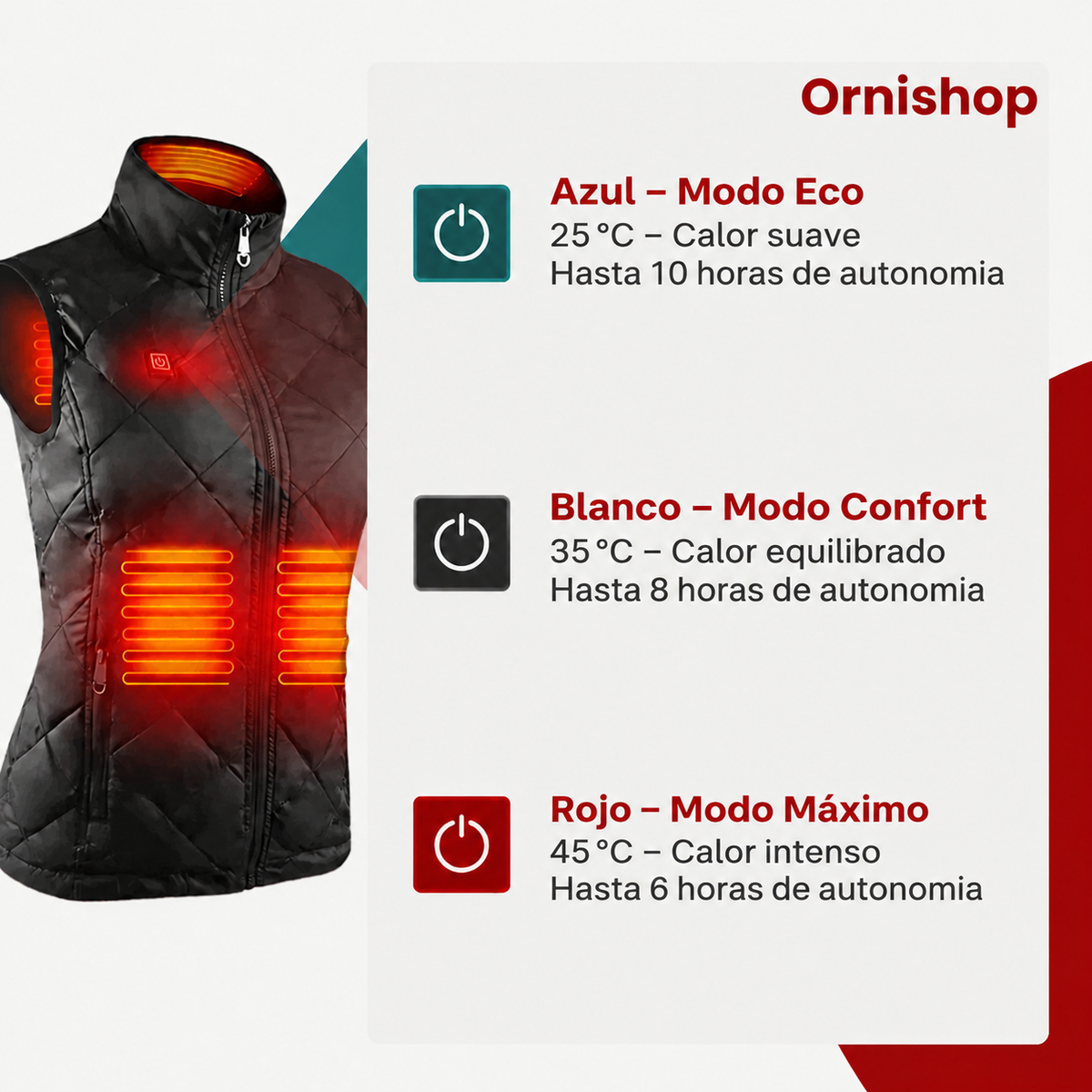 Chaleco calefactable para mujer – Ornishop X