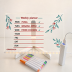 Contenido completo del paquete: tableta LED, cable USB, rotuladores borrables, paño de limpieza y guía rápida