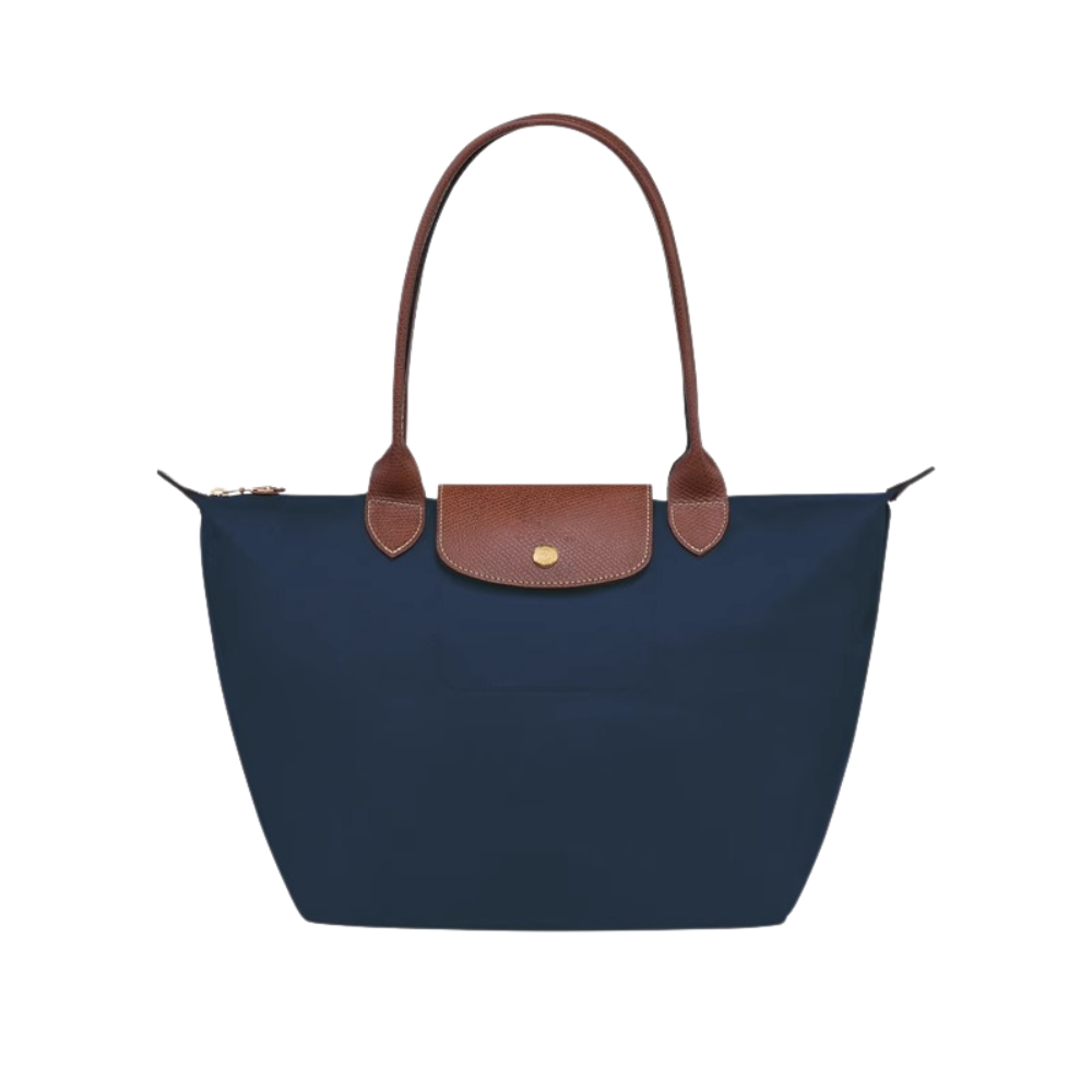 Bolso Longchanp Le Pliage en color rosa frambuesa, vista lateral