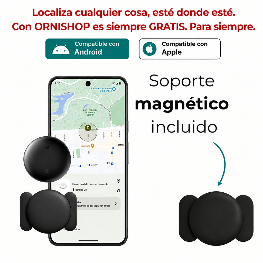 Rastreador GPS Vehículos sin Cuotas Mensuales – Integración Apple y Android Find My – Antirrobo Inteligente