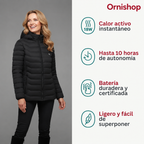 Sistema de batería recargable USB de la chaqueta calefactable Ornishop X