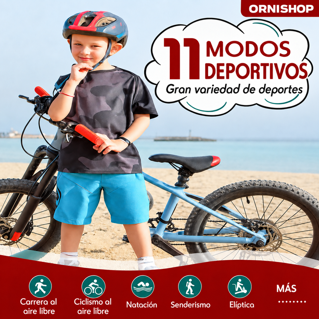 Smartwatch Deportivo Infantil con GPS y Monitor Cardíaco