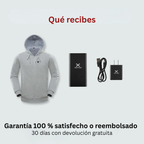 Control de temperatura y puerto USB de la sudadera térmica Ornishop X con indicadores LED