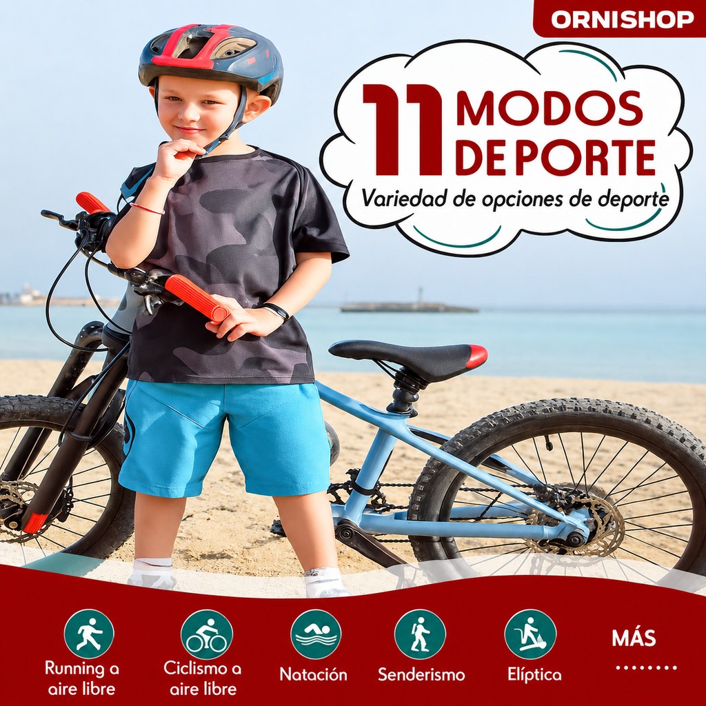 Detalle de la pantalla del smartwatch infantil con interfaz colorida e intuitiva