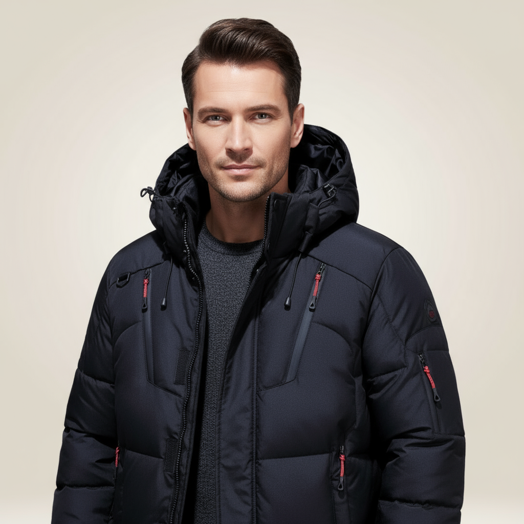 Cremallera y bolsillos de la chaqueta de invierno Nordfall para hombre