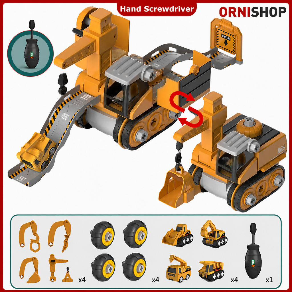 Set de Construcción Ingeniero Junior – Kit Educativo Montessori para Niños – Tipo Meccano