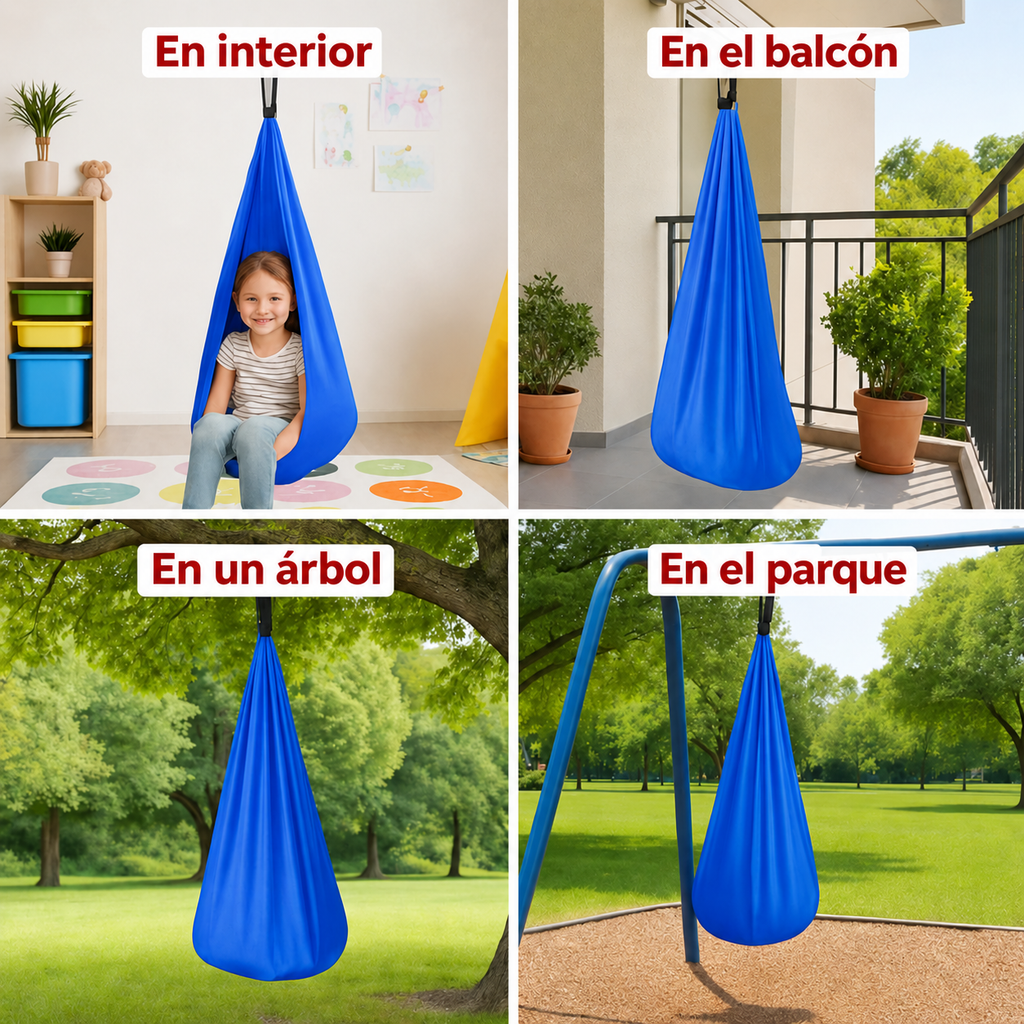 Hamaca sensorial interior para niños con autismo – Columpio terapéutico calmante