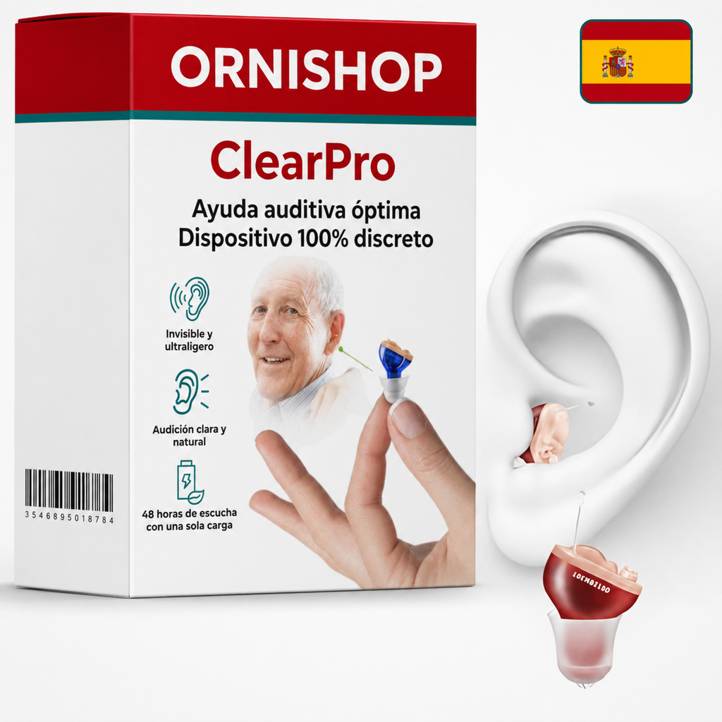 Controles de volumen ajustables del audífono ClearPro para personalizar la experiencia auditiva