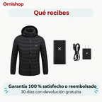 Persona usando la chaqueta térmica Ornishop X en exterior durante actividad invernal