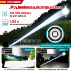 Linterna Táctica Ultra Potente 100.000 Lúmenes