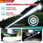 Linterna táctica impermeable IPX5 con cinco modos de iluminación y zoom ajustable