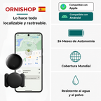 Contenido completo del rastreador GPS: soportes magnético y adhesivo más pack de pilas