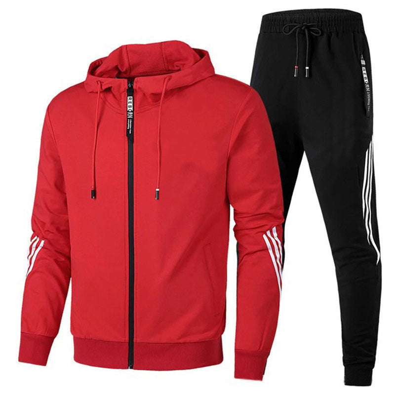Detalle de costuras y calidad del material del conjunto deportivo masculino
