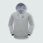 Vista de los acabados y detalles de calidad de la sudadera calefactable Ornishop X