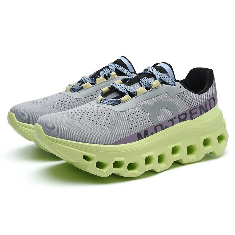 Empeine de malla ventilada de las zapatillas SKYLACE permitiendo circulación de aire