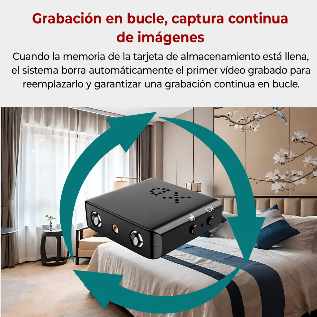 Especificaciones técnicas completas de la cámara espía Full HD con WiFi