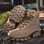 Botas tácticas en color amarillo, vista completa mostrando el diseño ergonómico