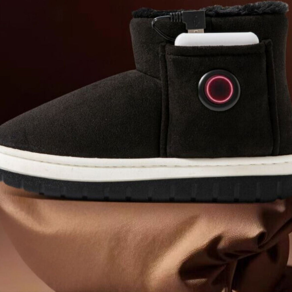 Pantuflas térmicas USB cómodas y elegantes para invierno