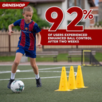 Detalle de las dimensiones 90×60 cm del Tapete de Entrenamiento Fútbol Pro
