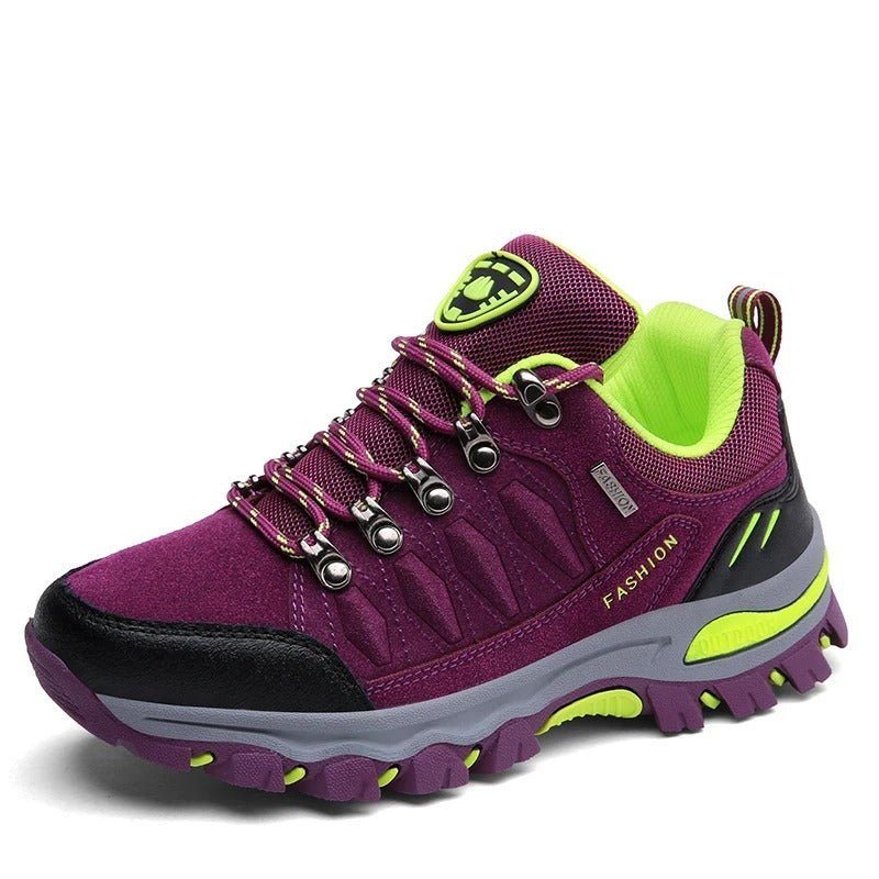 Botas de montaña ORNISHOP para mujer en color rosa con sistema de cierre rápido