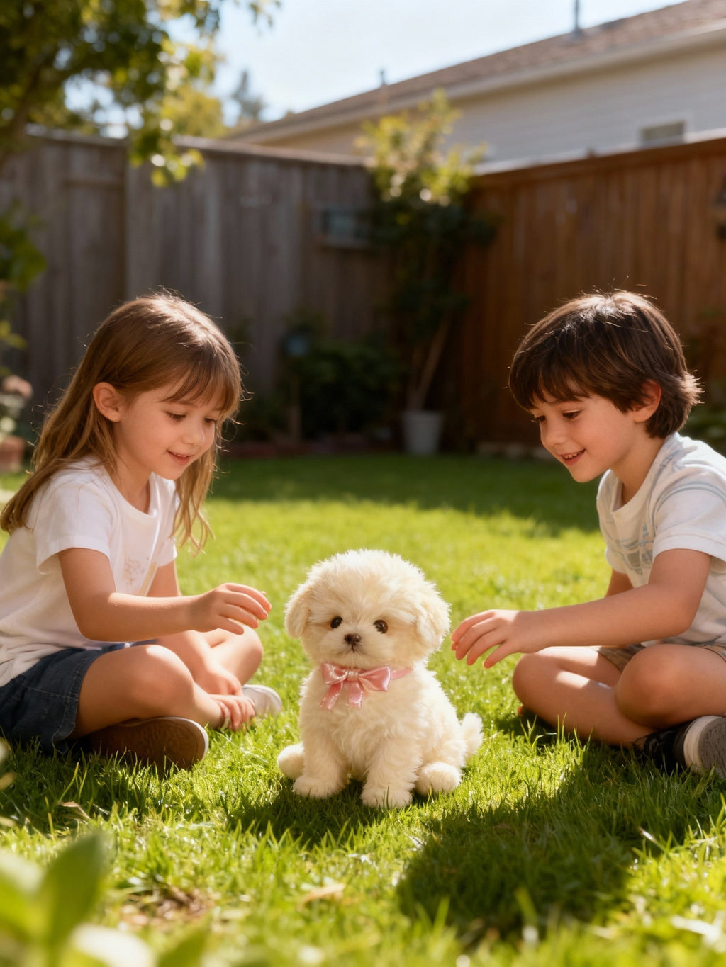 Comparativa de tamaño del perrito robot Nicoo junto a mano humana