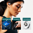 Auriculares traductores en uso durante reunión de negocios internacional