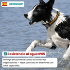Sistema de localización GPS para mascotas sin suscripciones, con alcance global y batería de larga duración.