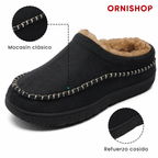 Zapatillas ortopédicas de casa para hombre en color negro con cierre sin cordones