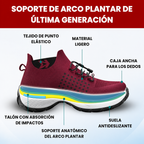 Vista lateral de las zapatillas biomecánicas Orthofit con tejido transpirable de alta tecnología.